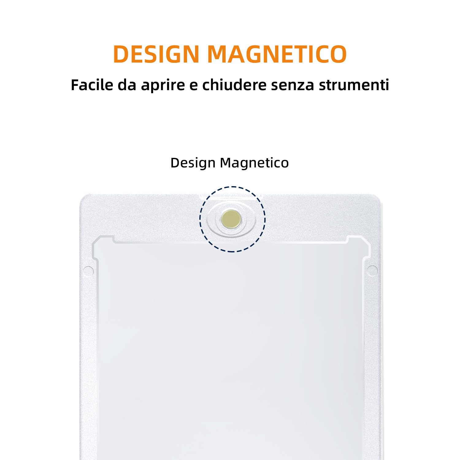 10PCS Magnetic Trading Card Holder 35PT Bustine Protettive UV Protezione Custodie Porta Carta Trasparente Magnetiche Carta Cornici Carte Collezionabili per Yugioh,Magic, MTG, Sport
