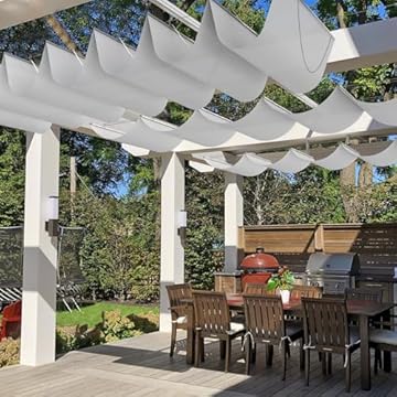 waterproof retractable roof pergola