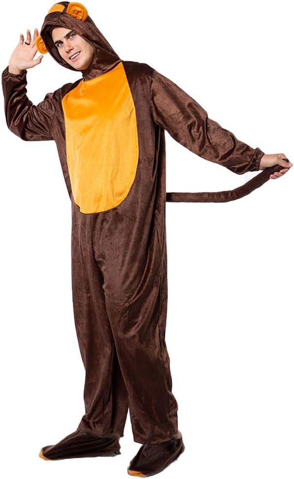 Monkey Costume Adult Funny Animal Onesie for Cosplay & Parties Adult Monkey Jumpsuit Pajama - Image 4