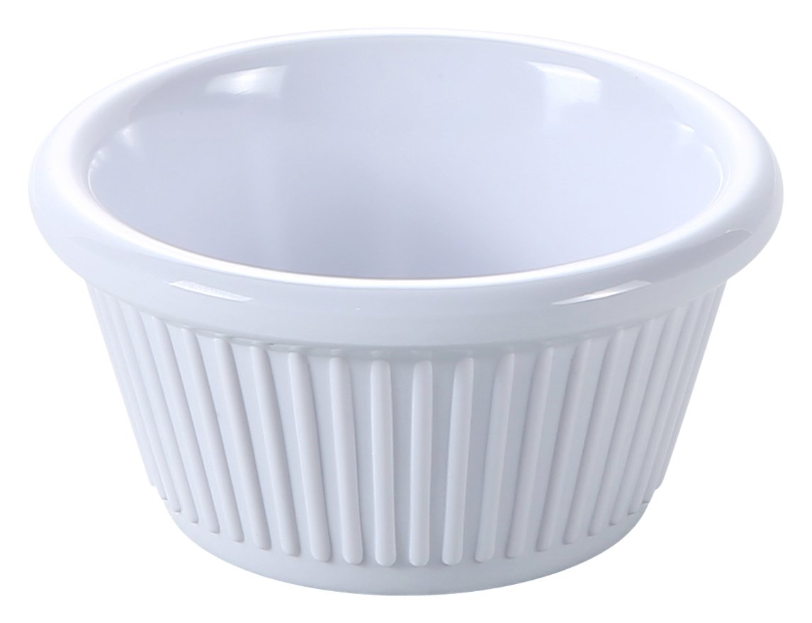 Yanco NC-509WT Fluted Ramekin, 2 oz Capacity, 1.25