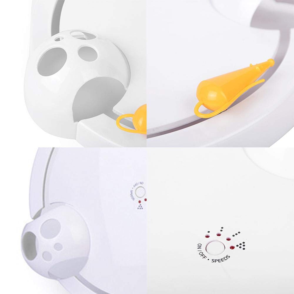 Juguete electrónico para Gatos, Interactivo, atrapa el ratón, ratón, Cola de Gato, Juguete para Interiores con ratón Giratorio para Gatos, Gatitos, Entrenamiento, Caza, Ejercicio