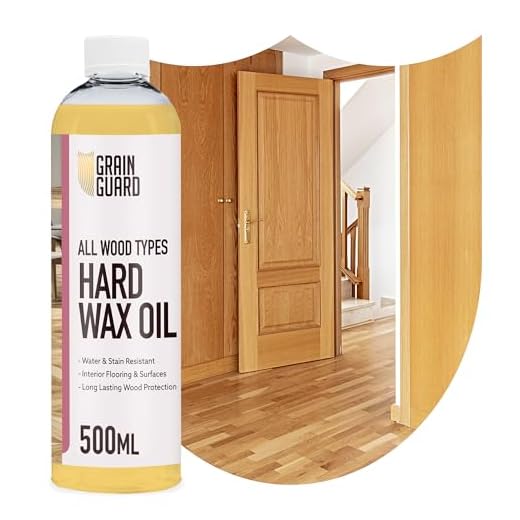 GRAIN GUARD Hard Wax Oil for Wood | 500ml | Water & Stain Resistant Protection | Interior Wood Flooring & Surfaces | Long Lasting Wood Protection | for All Outdoor Types of Wood | Prevents Drying Out