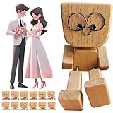 12個の磁気式表情を持つロマンスの揺れる木製の男性フィギュア、面白い車のダッシュボードの装飾品、愛の証人へのお土産、カップルがお互いへの愛を表現するためのギフト [並行輸入品]