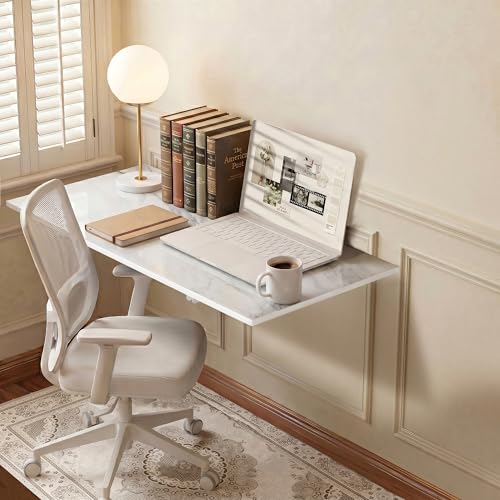 Wall-Mounted Folding Desk 35" - Space-Saving Work Table