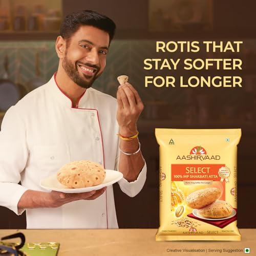 Image of Aashirvaad Select Premium Sharbati Atta for Vegetarian, 10kg