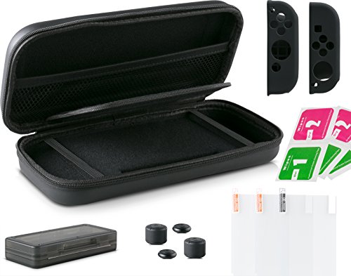Preisvergleich Produktbild Blumax 11in1 Starter-Set für Nintendo Switch - inkl. Silikon Schutzkappen, Schutzhüllen, Displayschutzfolien und Kartenetui