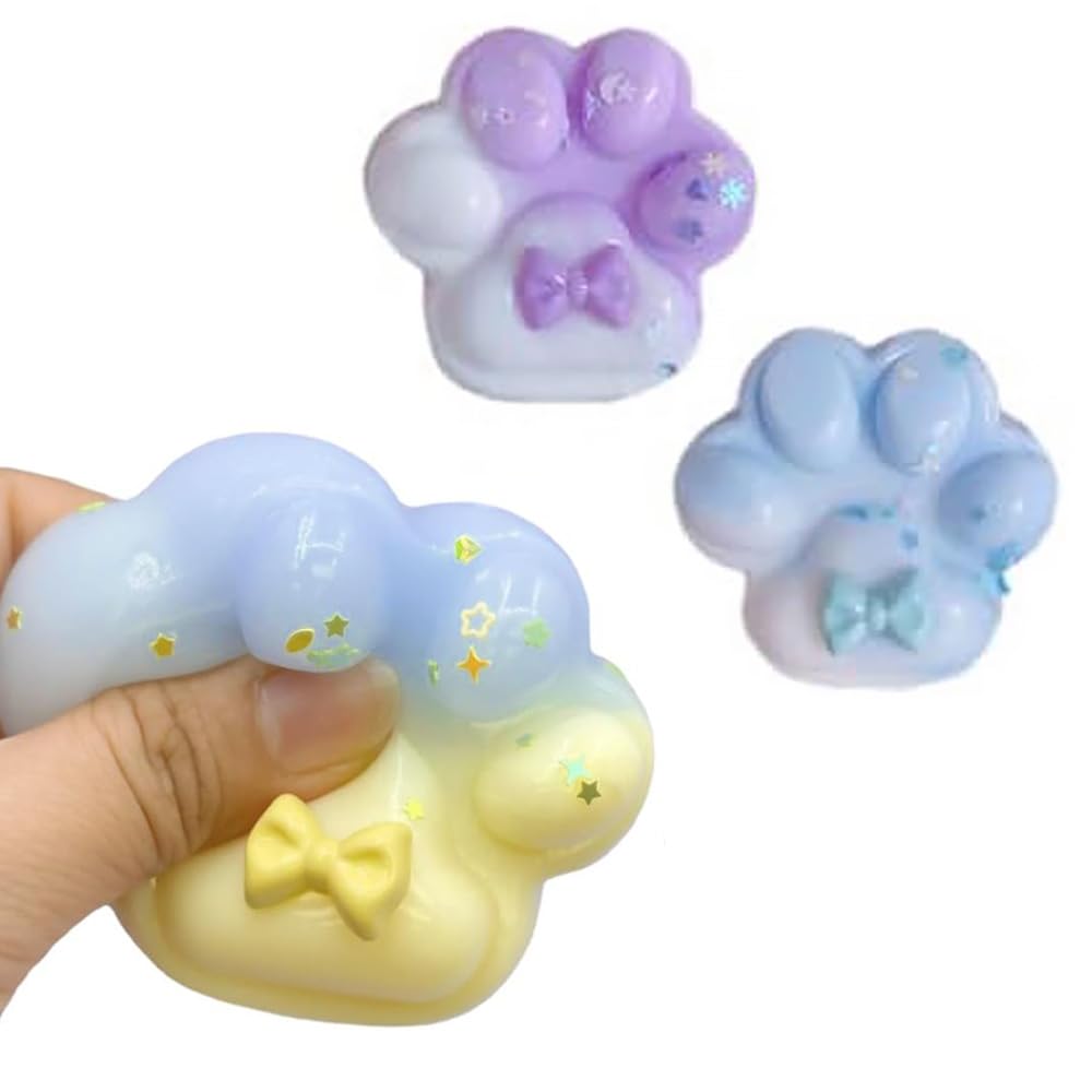 Amazon | 2点セット スクイーズ 肉球 スクイーズ玩具 おもちゃ 猫 肉球