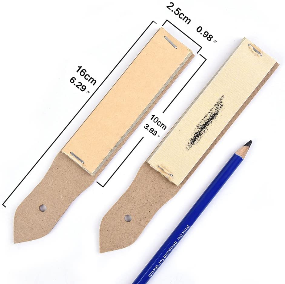 ikis - Sandpaper Sharpener - 2 Pieces Sketch Sandpaper Pencil Sharpener Lead Pointer Art Drawing Tool for Adults, Teens, Artists 4