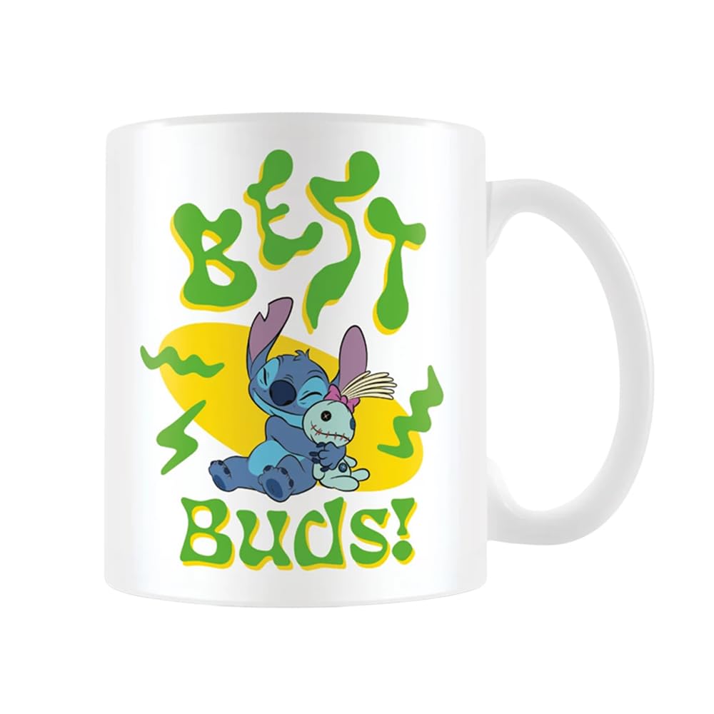 Pyramid International Lilo & Stitch (Stitch & Scrump) White Mug - 10Oz / 315Ml Ceramic Mug - One Size