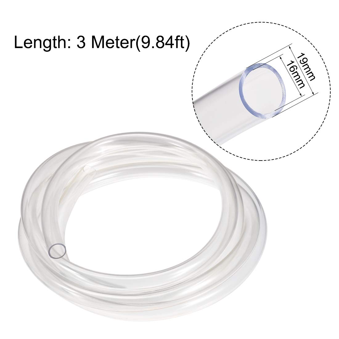 LAVMHAB Tuyau En Silicone 2mm ID X 6mm OD 8 Mètres De Long, Tuyaux De Qualité Alimentaire Tuyau Flexible Transparent Tubes D'eau Ou D'air Pour La
