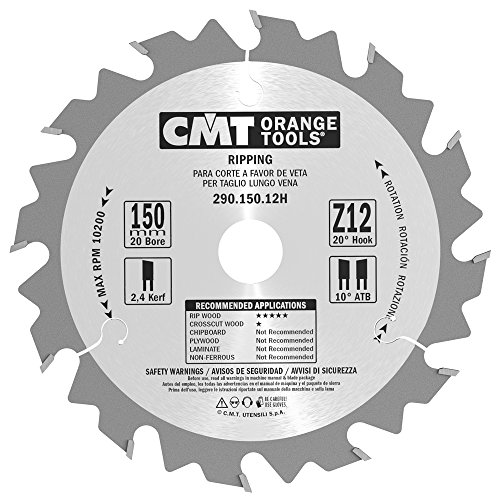 CMT Orange Tools Circular 290,150.12h-sega, 150 x 20 x 12 2.4 Z ATB 20 Degrees