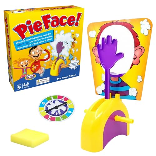 Falafoty Pie Face Game Fun Cake Cream Game Pie in the FaceGame Whipped Cream Family Party BoardGame Parent-Child Interactive Toy Pieface ShowdownGame for Kids Adult Festive Action Birthday Gift