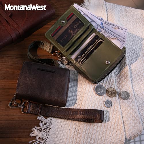 Image of Montana West Small Wallet for Women Men Female Ladies with a Detachable Wristlet Women's Wallet with Rfid Blocking Lining Minimalist Lightweight & Easy to Carry