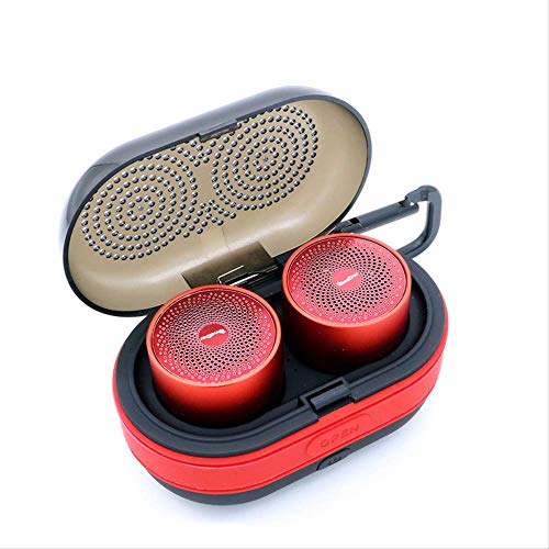 Haut-parleur Bluetooth extérieur Maison Rouge sans fil portable et étanche avec batterie longue durée