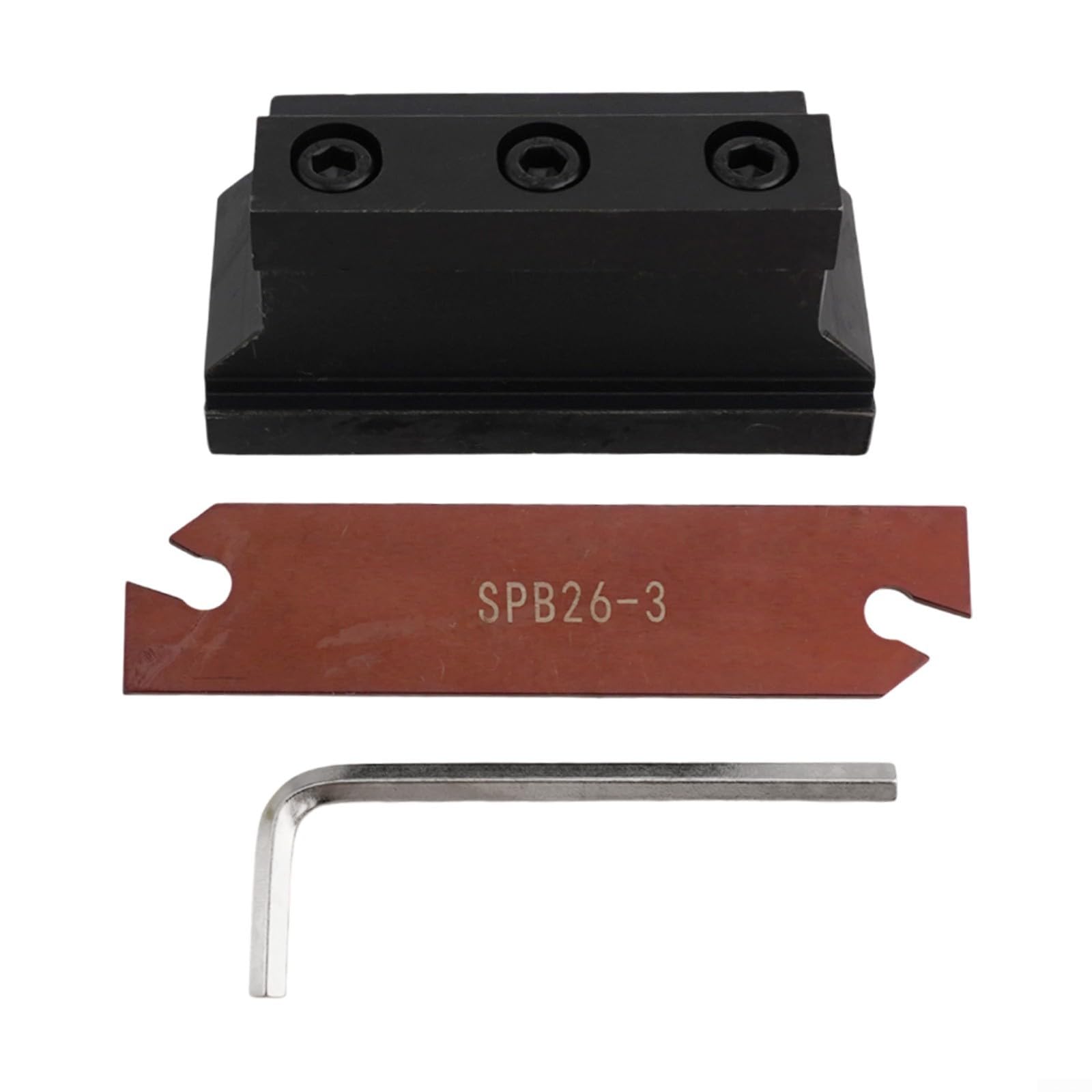 Slot Cutting Blade, SPB326 SPB26-3mm Grooving Parting Blade SMBB2026 Cut off Block Tool Holder, Cutting Block Tool Holder