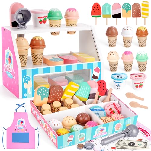 Wooden Ice Cream Pretend Play Set