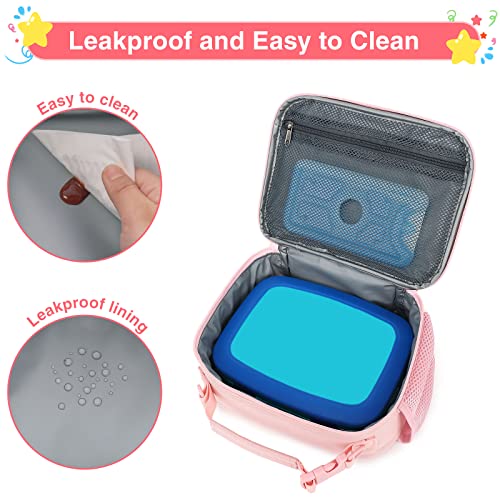 Beaulyn Girls Lunch bag-Lunch Box Kids Durable Water-Resistant Insulated Cool Lunch Bag for Girls Kids Toddlers Teens School Gifts - Image 5