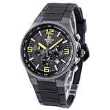 Casio Men's Edifice EFR515PB-1A9V Black Resin Quartz Watch with Black Dial