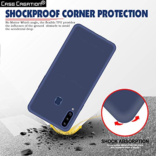 Image of Case Creation Luxurious OG Series for Samsung Galaxy A20s Case Cover,Anti-Dirty Slim Case Frosted Matte Cute Candy TPU Raised Bezel (Splash of Color) Back Cover for Samsung A20s -Navy Blue