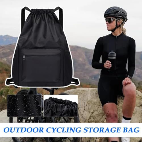 Bolsa impermeable con cordón para motocicleta y transporte plegable de cascos 2