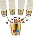 SWEEPING,1000 Bicchierini Caffè monouso,tazzine caffe in carta da 75ml - GOLD EDITION - Bicchieri caffe monouso per un esperienza elegante immagine
