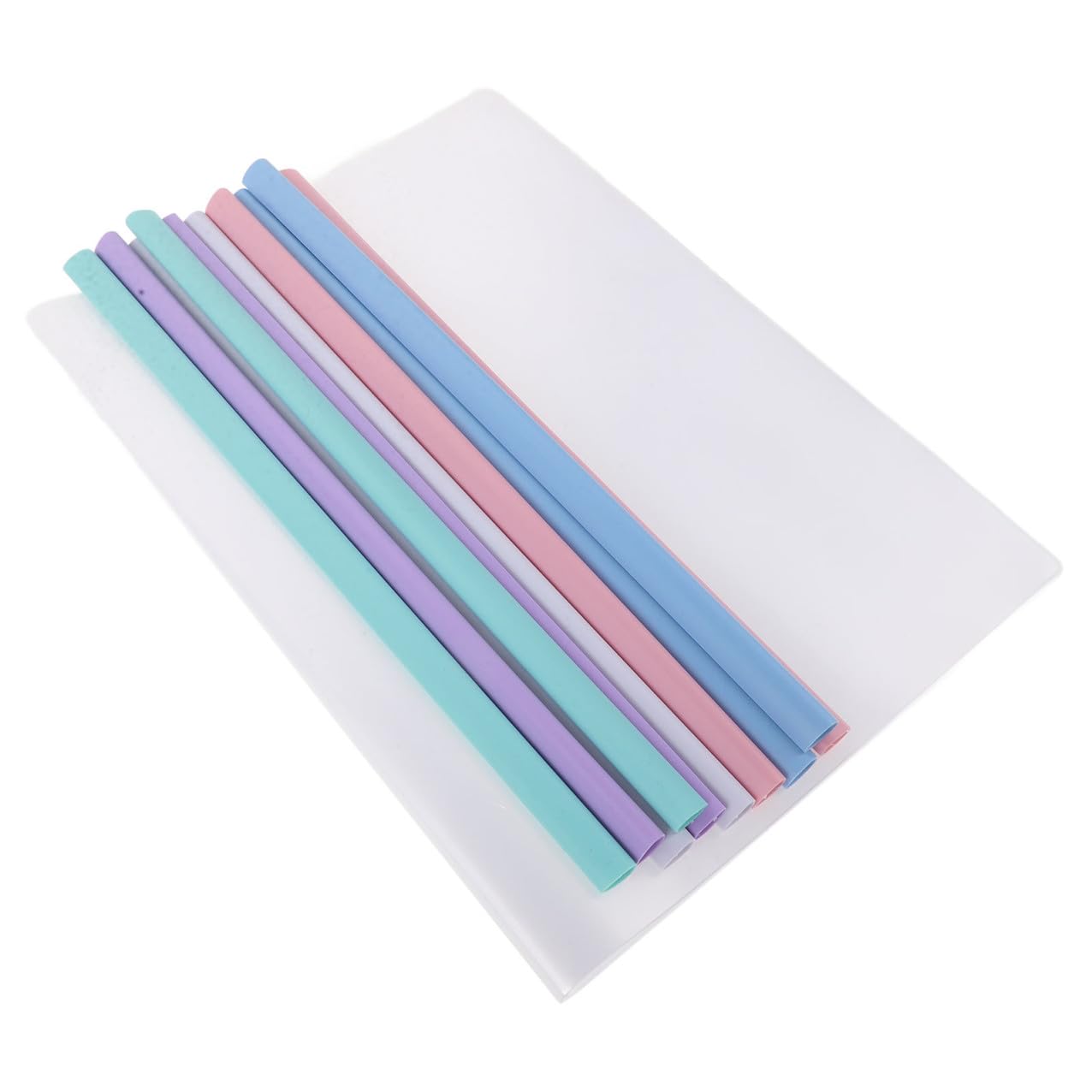 STOBOK 50 Stück Transparente Plastikordner mit Ziehstab Robust und Bruchsicher Dokumente Praktisch und Tragbar für Büro und Schule Zufällige Farbe