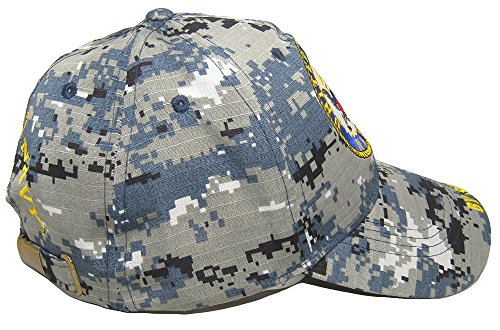 Gorra bordada camuflada azul estilo militar miniatura 3
