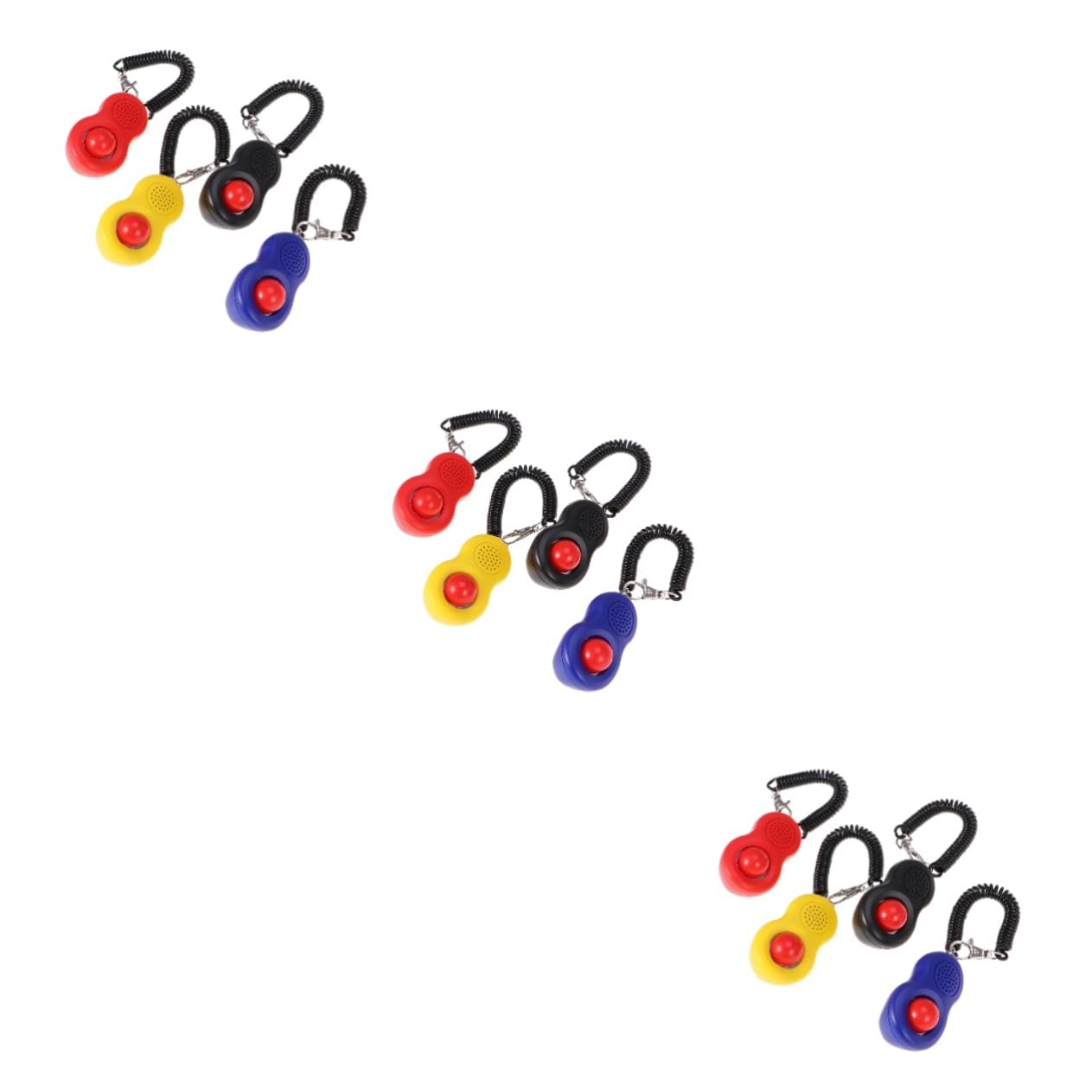 Kisangel 12pièces Clicker De Formation pour Chiens Et Chats avec Dragonne Élastique Outil Professionnel De Dressage Animalier Pratique