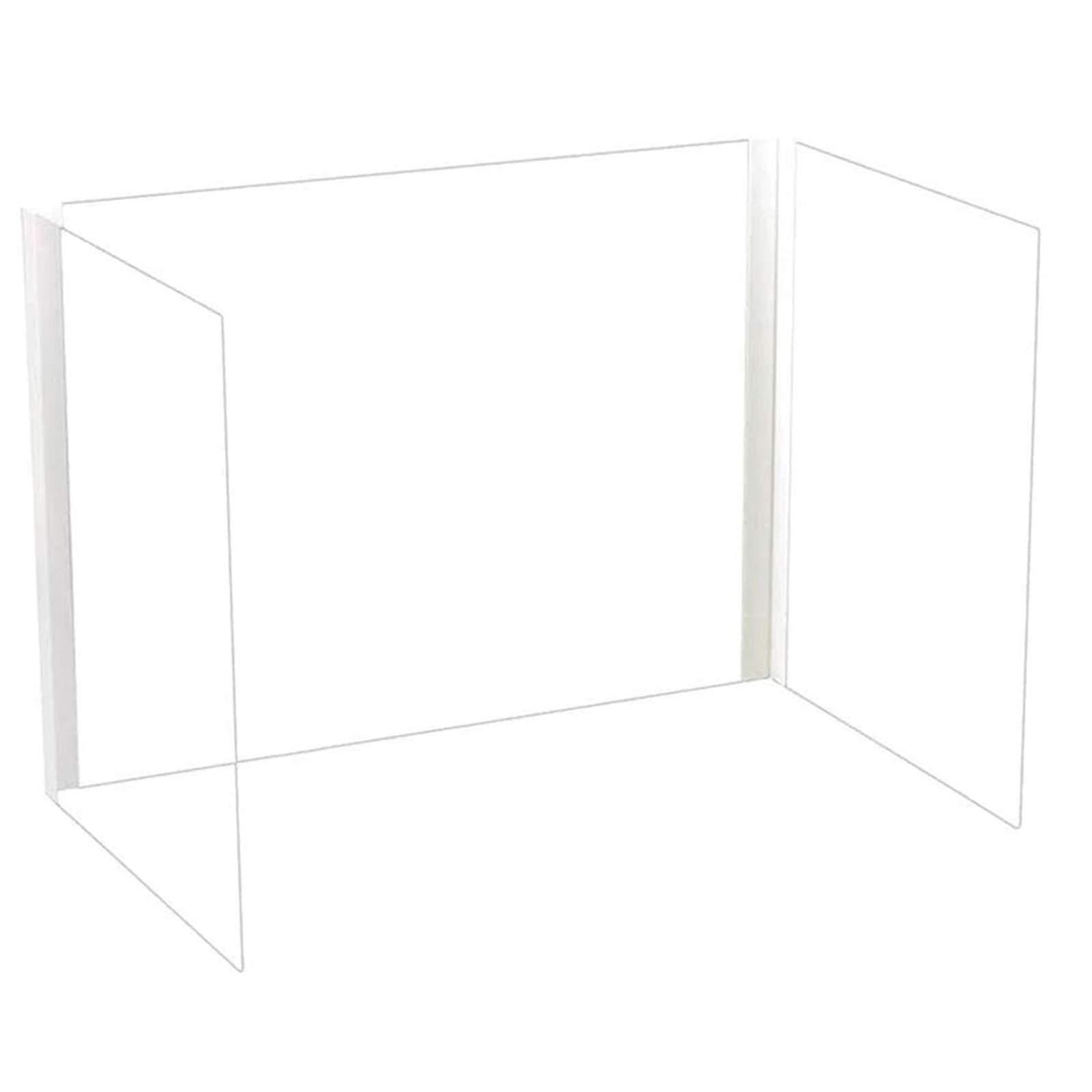 Pantalla protectora de plexiglás acrílico para mesas de comedor, salones de uñas y peluquerías, divisor antiestornudos, protector de seguridad transparente para salones de belleza y estaciones de