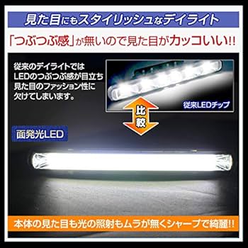 IPF デイライト LED 車用 面発光 IPF LED デイランプ 車用 面発光 400cd/100cd 6000K ML-06