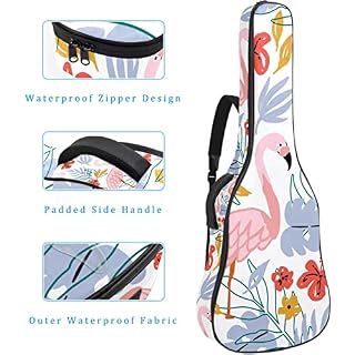 Housse étanche pour guitare acoustique avec double bandoulière et poche Motif plumes colorées, Multicolore 06, 42.9×16… - Les Beatles, Paul McCartney, John Lennon, RIngo Starr, George Harrison Housse étanche pour guitare acoustique avec double bandoulière et poche Motif plumes colorées, Multicolore 06, 42.9x16… – Image 4