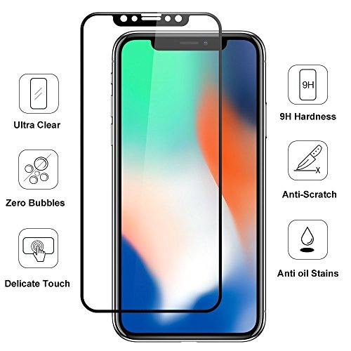 Image of STP FEEL Ultra Premium Tempered Glass Screen Protector Guard For iPhone X /iPhone 11 Pro /iPhone XS (White, Pack of 1) Edge to Edge Coverage Screen Guard with Easy Installation Kit