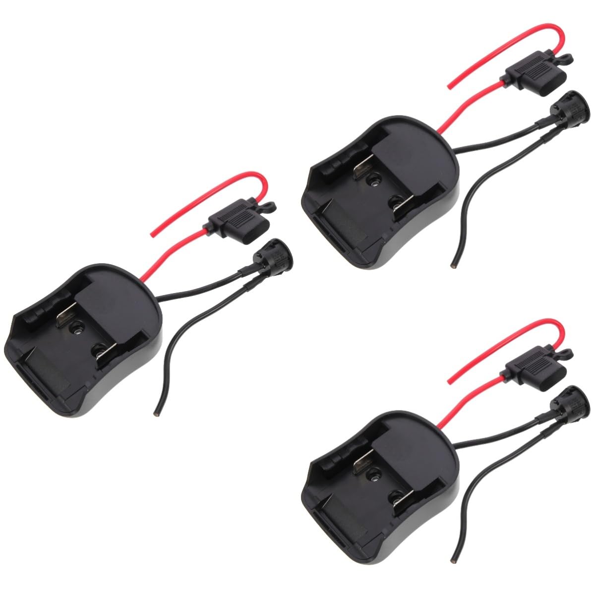 SHINEOFI 3 Piezas Adaptador De Batería De 18v Convertidor Camión Batería para Adaptador De Rueda Eléctrica para Fuerza De Corriente Al De La Negro Abs