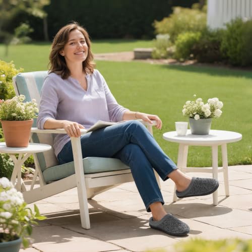 Image of HomeTop Women's Knit Memory Foam Slippers Warm Soft House Anti-Slip Shoes
