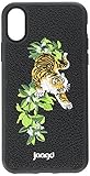 Jaagd Protective Shock-Absorbing Designer Embroidered iPhone X Case, iPhone 10 Case, Retail Packaging (Jungle)