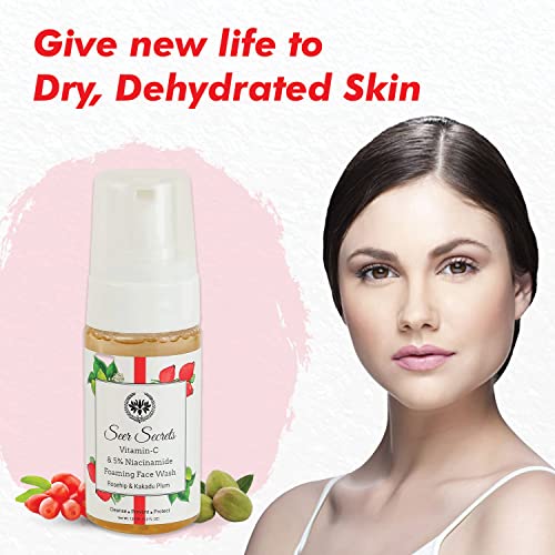 Image of Seer Secrets Vitamin Foaming Face Wash Brightening face,Vitamin C for Clean Clear & Bright Skin | No Parabens & Sulphates | Vegan & Cruelty Free All Skin Type 120 ml