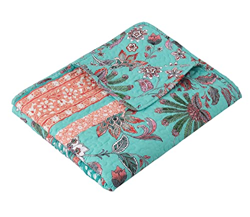 Greenland Home Barefoot Bungalow Audrey Manta, 50 x 60 pulgadas, Turquesa miniatura 3