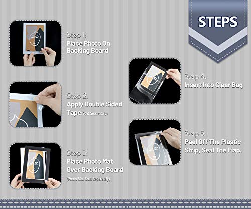 Golden State Art, 50 Pack Self Sealing Clear Bags for 16x20 Mats, Pictures by Golden State Art - Used condition - Image 7