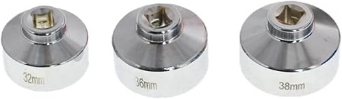 Miniatura 2 de Silscvtt Juego de 7 llaves de filtro de aceite 38, juego de herramientas de 0.945in a 1.496in, repuesto para carcasa de cartucho de papel Mercedes