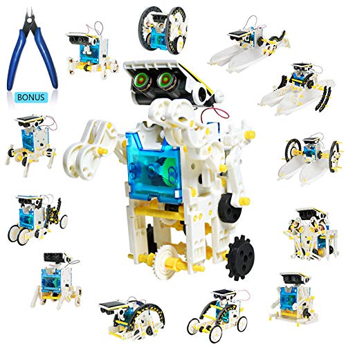 13-in-1 Solar Robot Toy with Plier, STEM Toys Robots for Kids 8 9 10 11 12+, DIY Science Toy Solar Powered Building Robotic Set,Science Experiment Kit for Kids,Education Building Toy Gift for Boy Girl