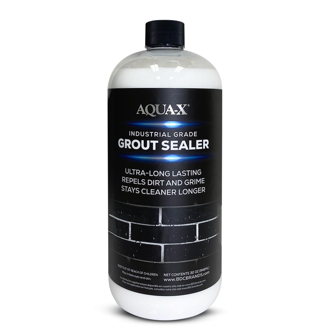 Aqua-X Clear 1 Quart Grout Sealer, Grout Sealer, Commercial Grade, Mold And Mildew Inhibitor