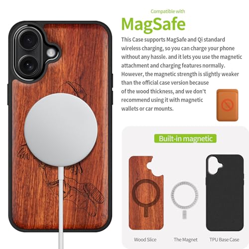 Coque iPhone 17 Magsafe antichoc Carveit avec pare-chocs TPU
