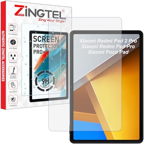 ZINGTEL Screen Protector Compatible With Xiaomi Poco Pad/Poco Pad M1 / Redmi Pad Pro/Redmi Pad 2 Pro/Xiaomi Pad2 Pro Tab (12.1" Inch Tablet) Screen Guard Not a Tempered Glass Screenguard