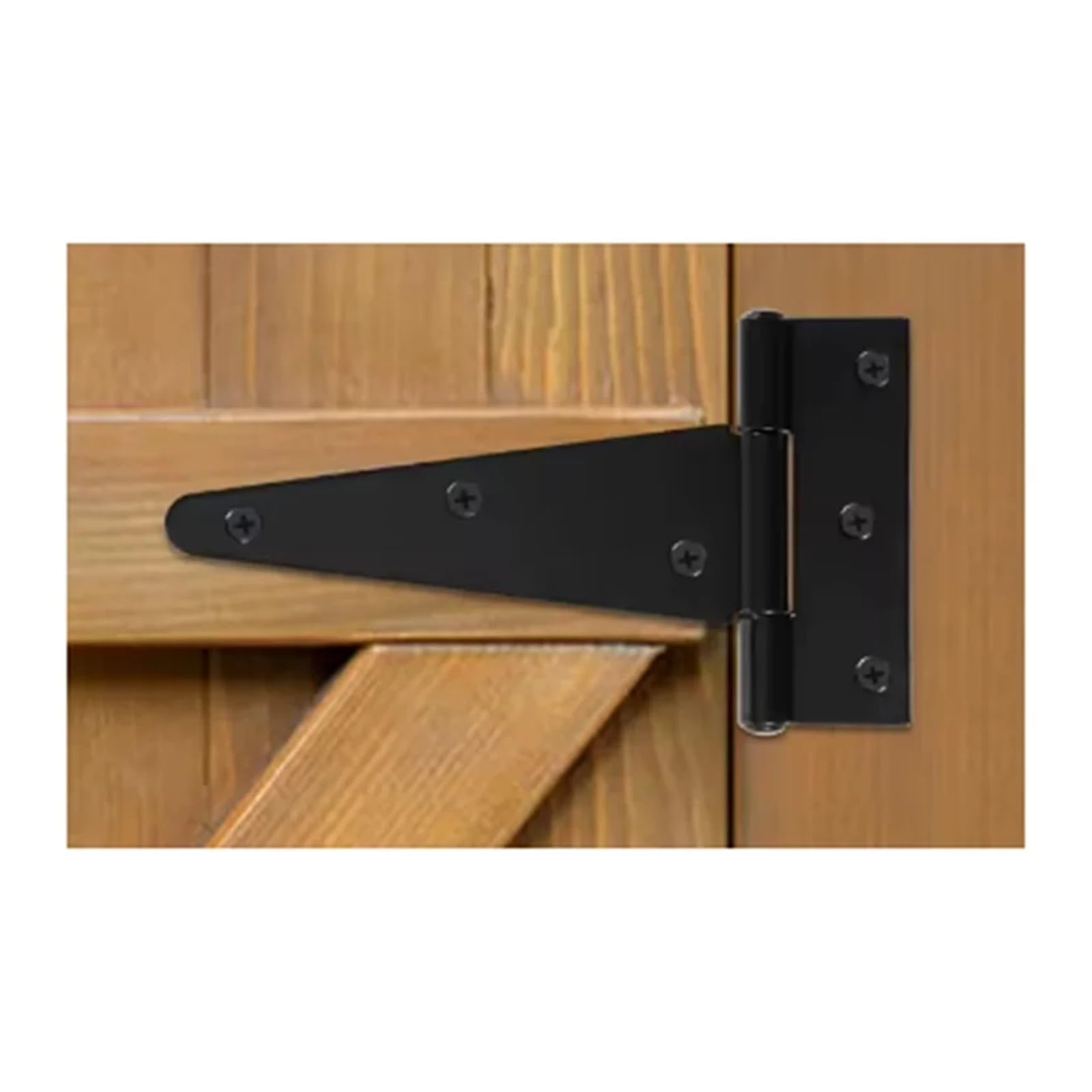 6 bisagras en T de alta resistencia for puertas, con tornillos, resistentes a la intemperie, accesorios for granero, 2, mm espesor