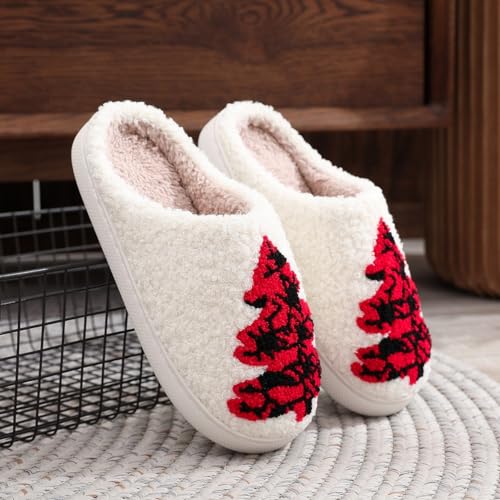 Image of LNERIP Slippers Winter Womens Mens Fluffy Plush Slippers Animals Cute Cartoon House Slippers Cuddly Warm Shoes Indoor Outdoor Girls Women