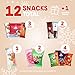 Midi International Snack Box | Premium Exotic Foreign Snacks | Unique Snack Food Gifts Included | Picnic Box Theme | Candies from Around the World | 12 Full-Size + 1 Bonus Snacks