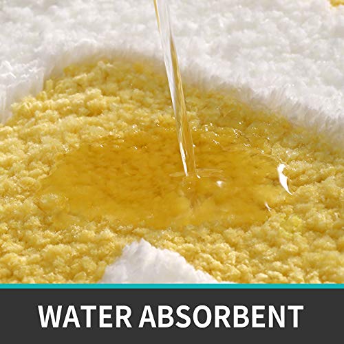 Bath Mat Bathroom Rug Non Slip Shower Room Carpet Washable Water Absorbent Small Mats 16"X24",Yellow #TOP1