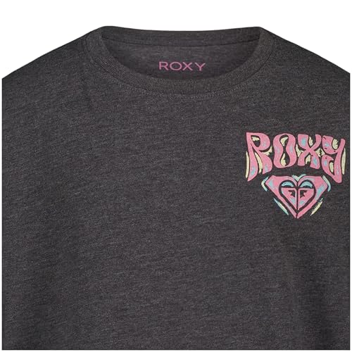 Image of Roxy Girls' Short Sleeve Oversized Fit Logo Tee, Crew Neck Graphic T-Shirt, Soft & Comfortable