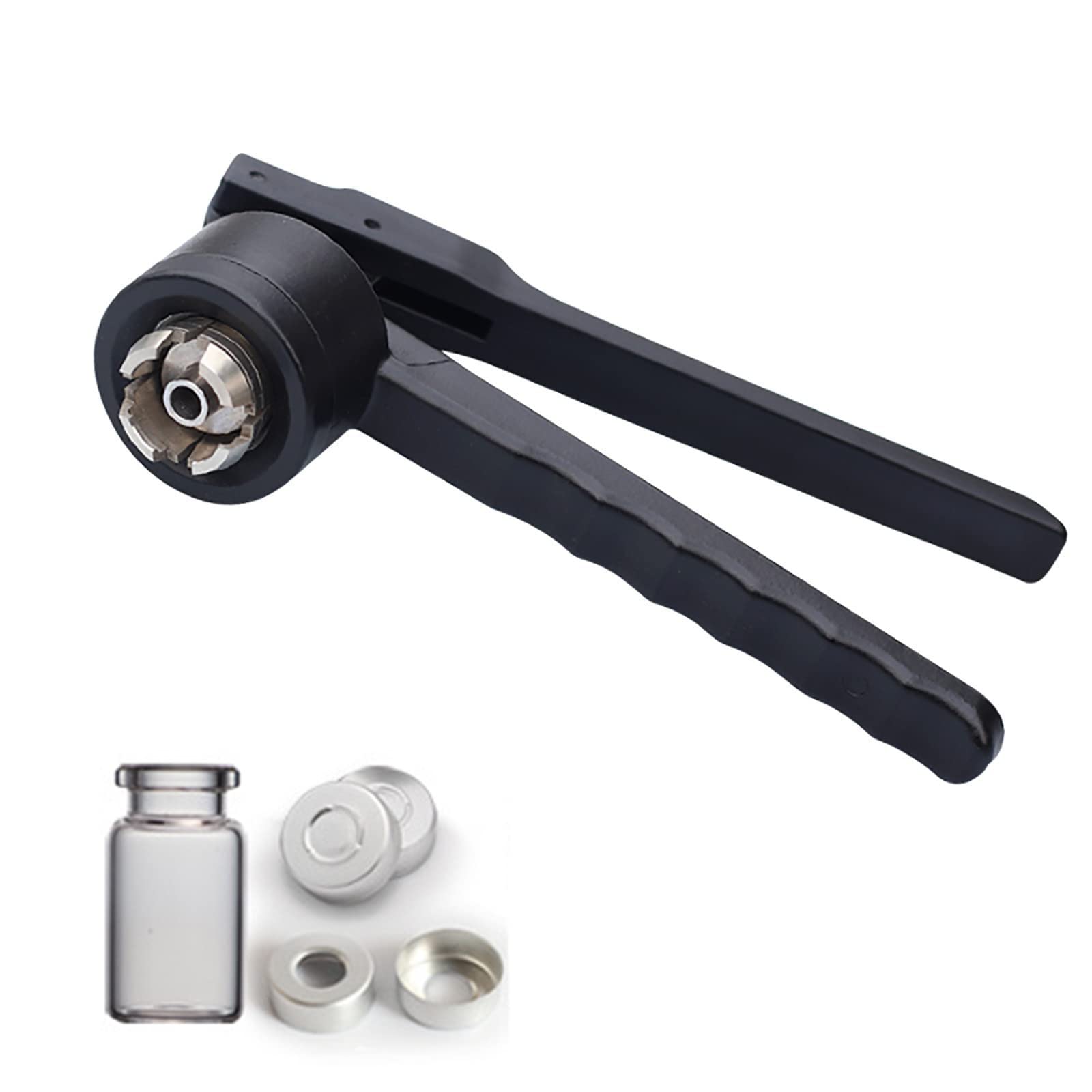 Herramienta de prensadora de botella manual, Engarzadora manual for tapas y viales de aluminio, sellado vidrio, 13 mm 20(20mm)