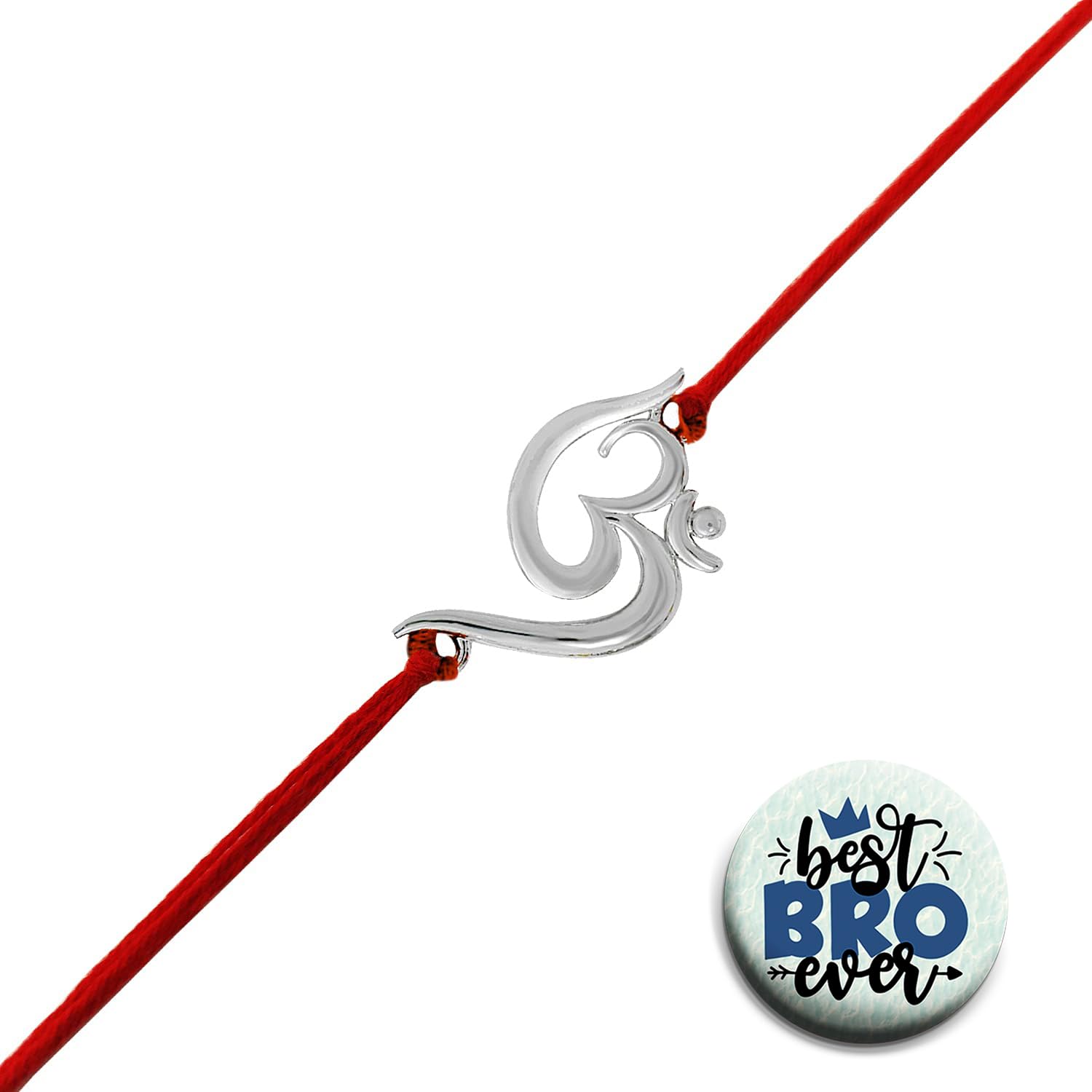ascension Religious Silver Plated OM Crystals Rakhi for Rakshabandhan Thread Rakhi Moli Bracelet Stone Pearl Rakhi for Unisex Adult with Roli Tilak With Best Brother Fridge magnet (B0CDS5S4WB) Amazon Price History, Amazon Price Tracker